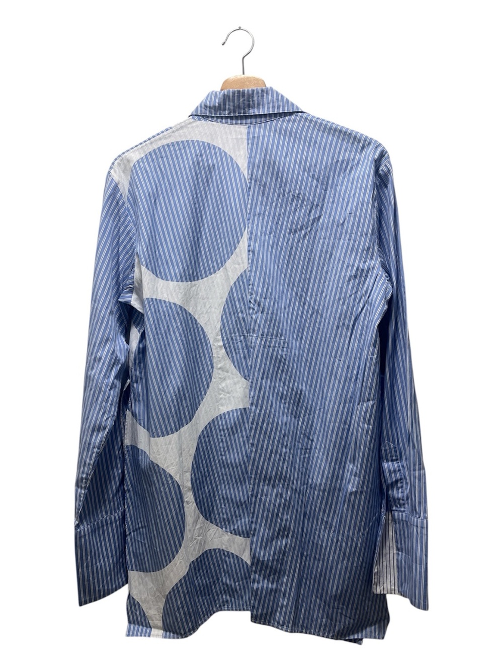 Stella McCartney Blue Stripe Abstract Print Shirt Sz 42/US 8 - Picture 4 of 12